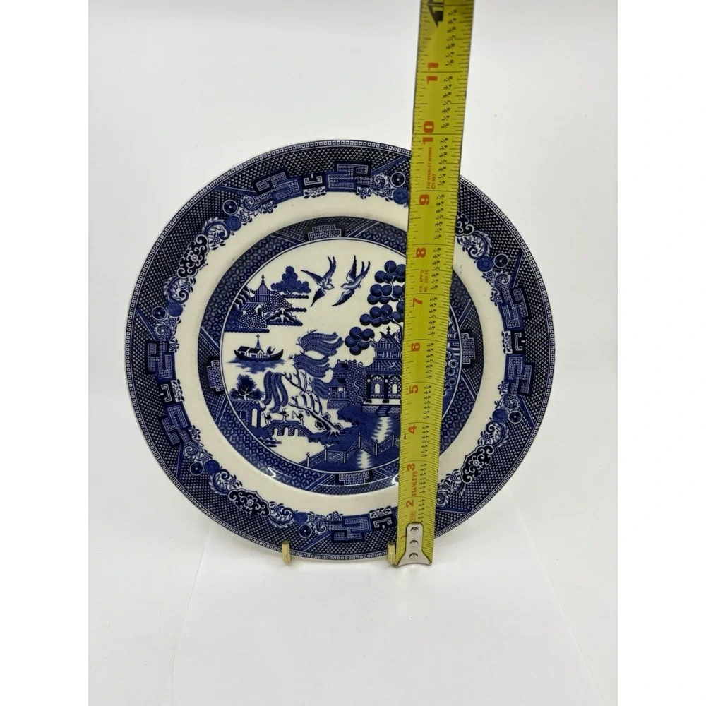 Johnson Brothers England Very Old Blue Willow Plate Read*